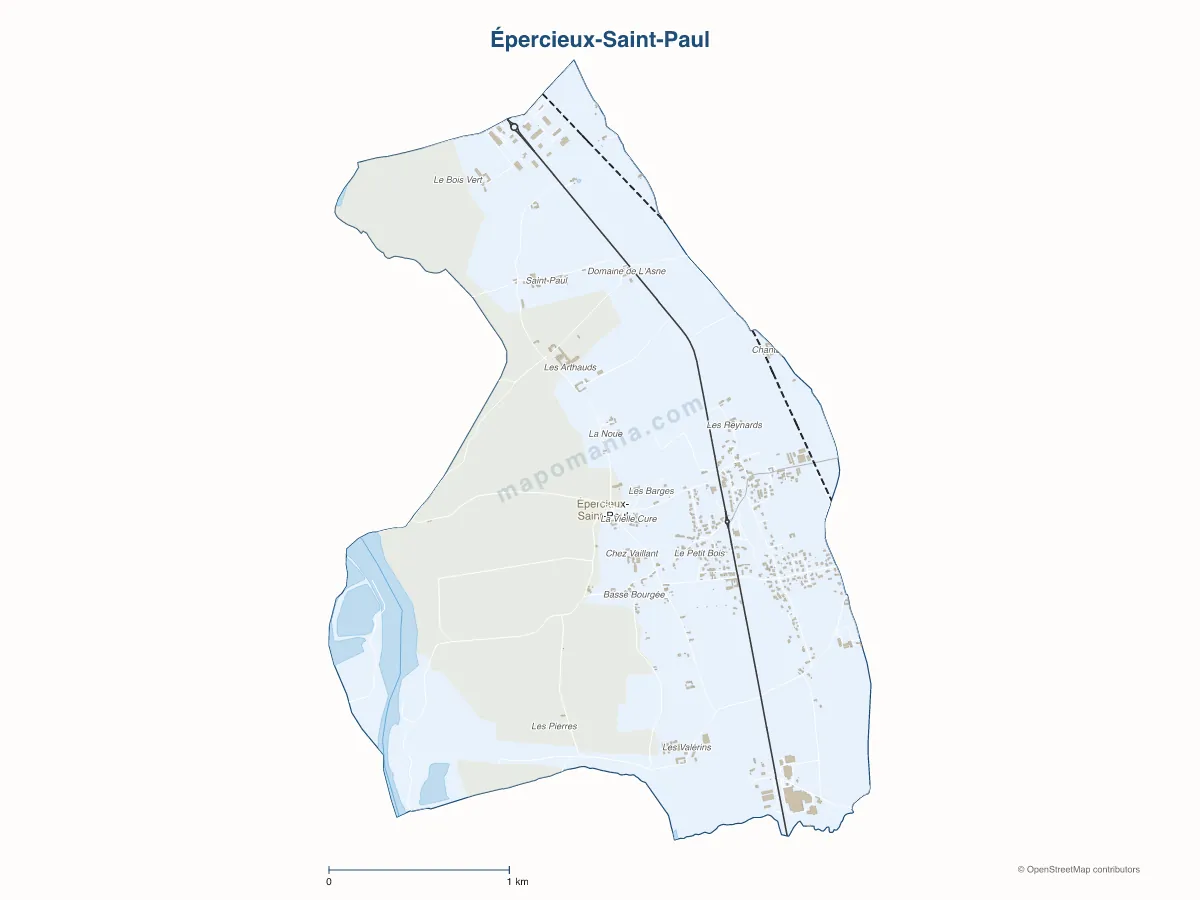 Carte de Épercieux-Saint-Paul à personnaliser