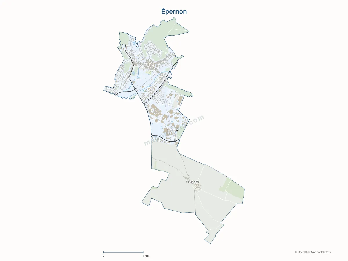 Carte de Épernon à personnaliser