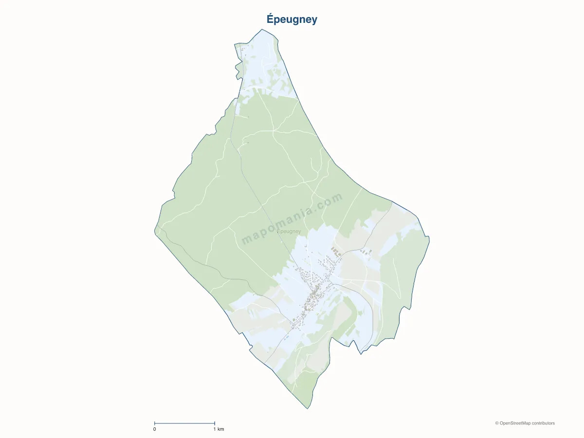 Carte de Épeugney à personnaliser