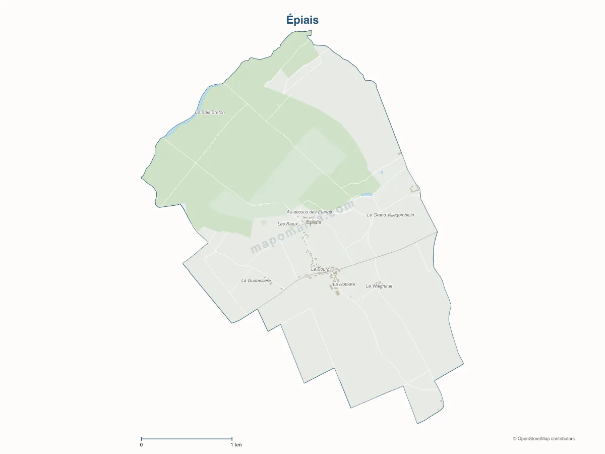 Carte de Épiais à personnaliser