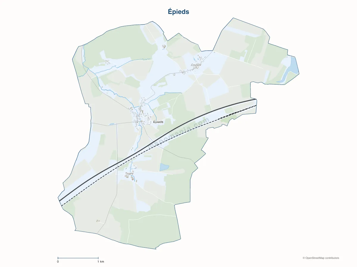 Carte de Épieds à personnaliser