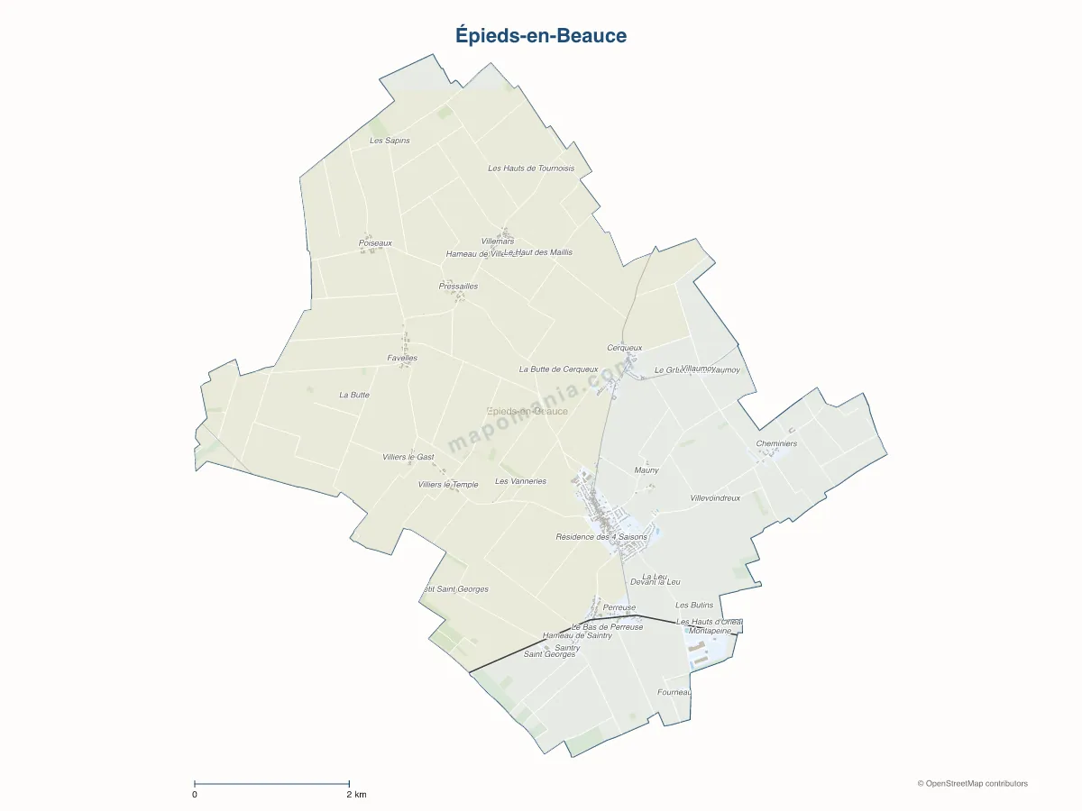 Carte de Épieds-en-Beauce à personnaliser