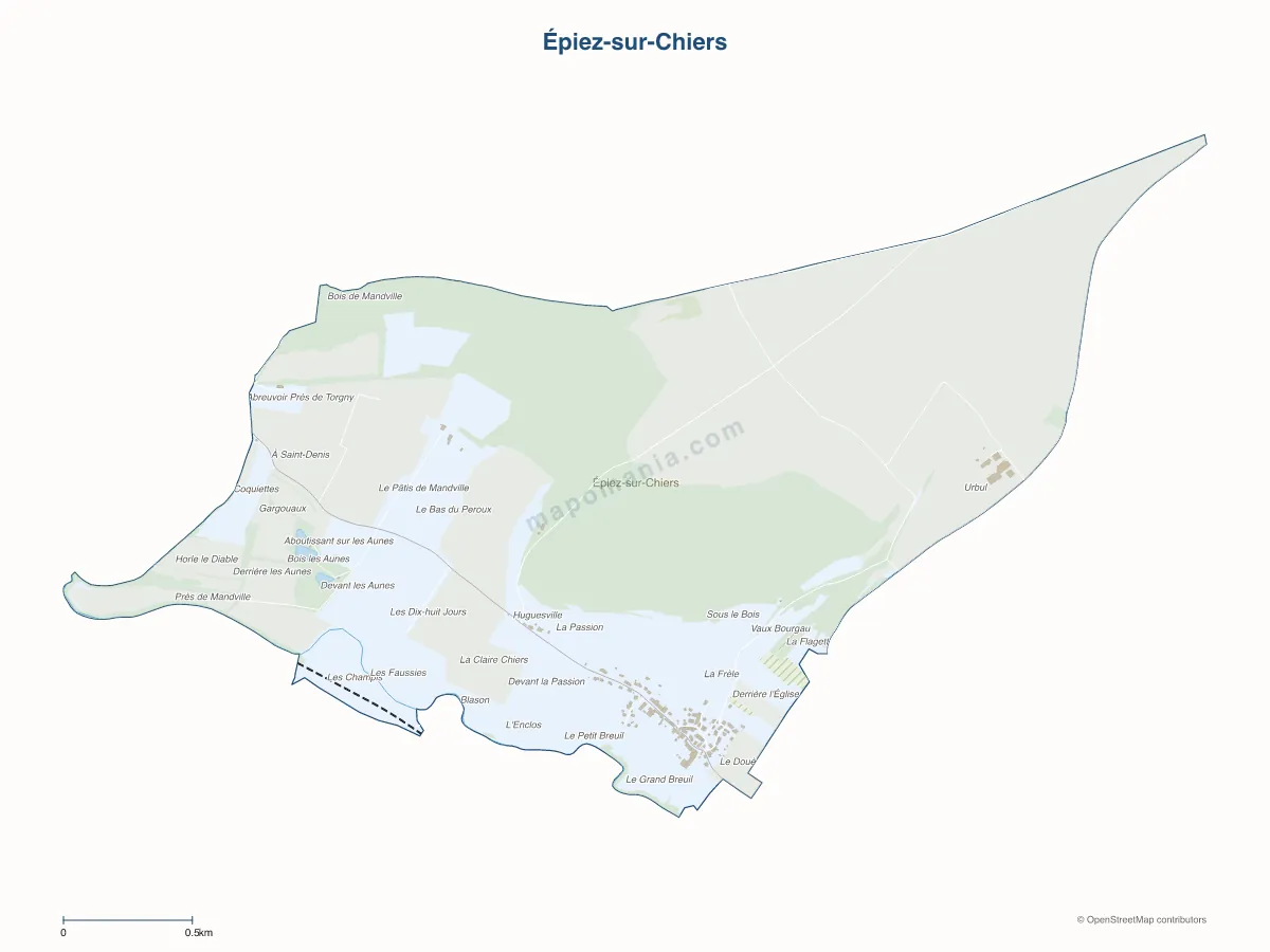 Carte de Épiez-sur-Chiers à personnaliser