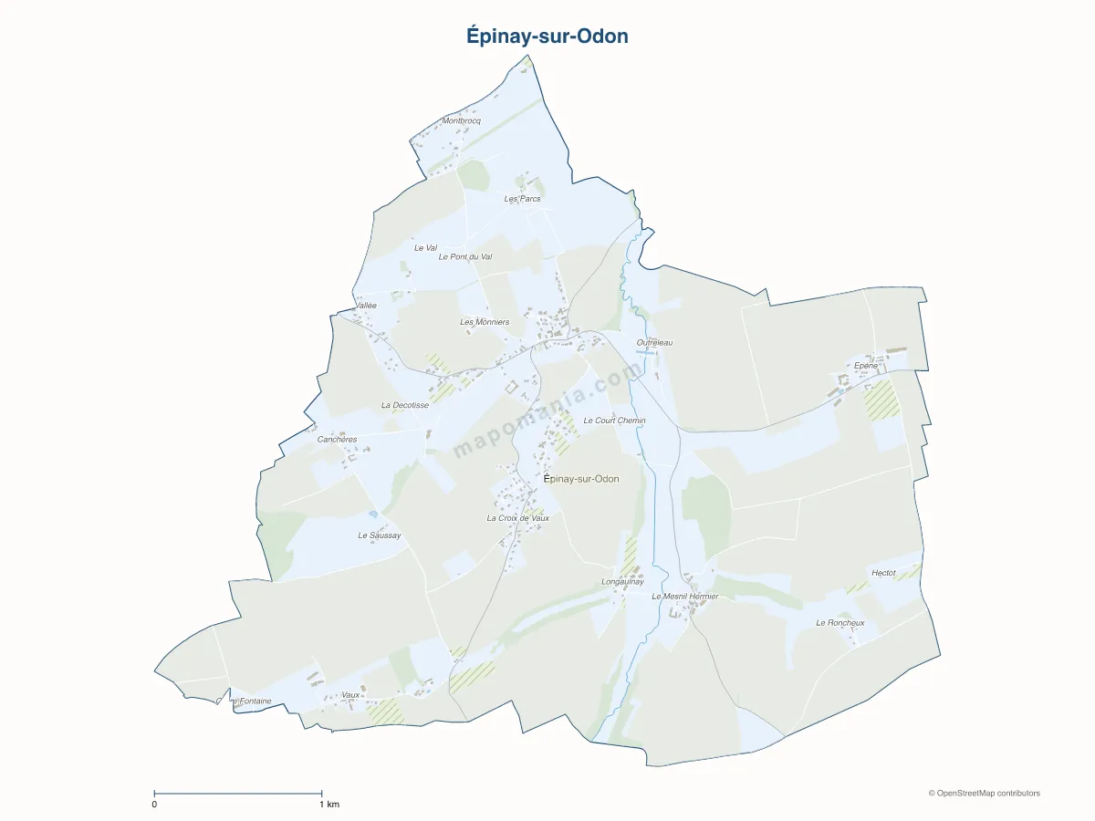 Carte de Épinay-sur-Odon à personnaliser