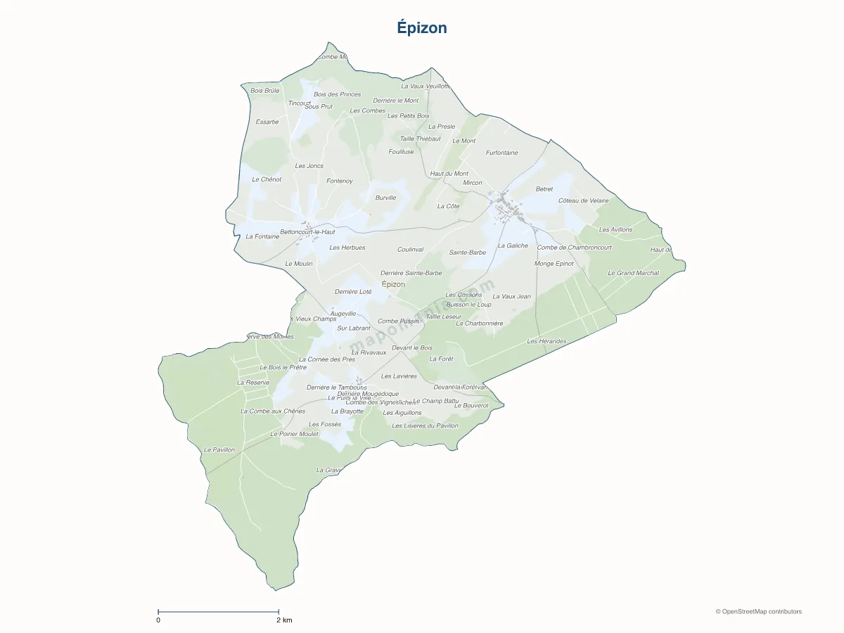 Carte de Épizon à personnaliser