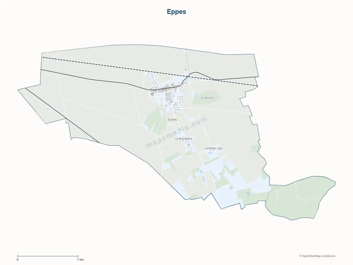 Carte de Eppes à personnaliser
