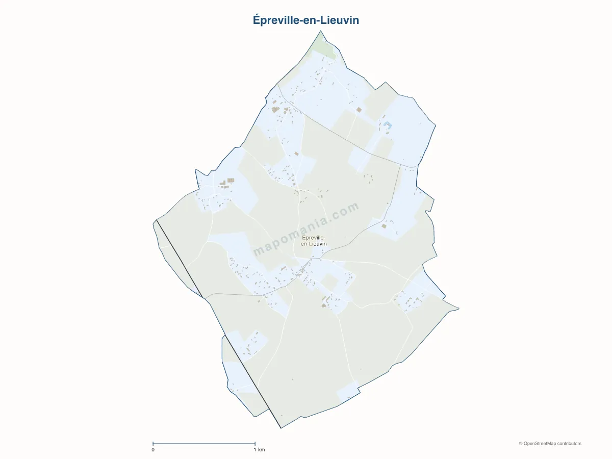 Carte de Épreville-en-Lieuvin à personnaliser
