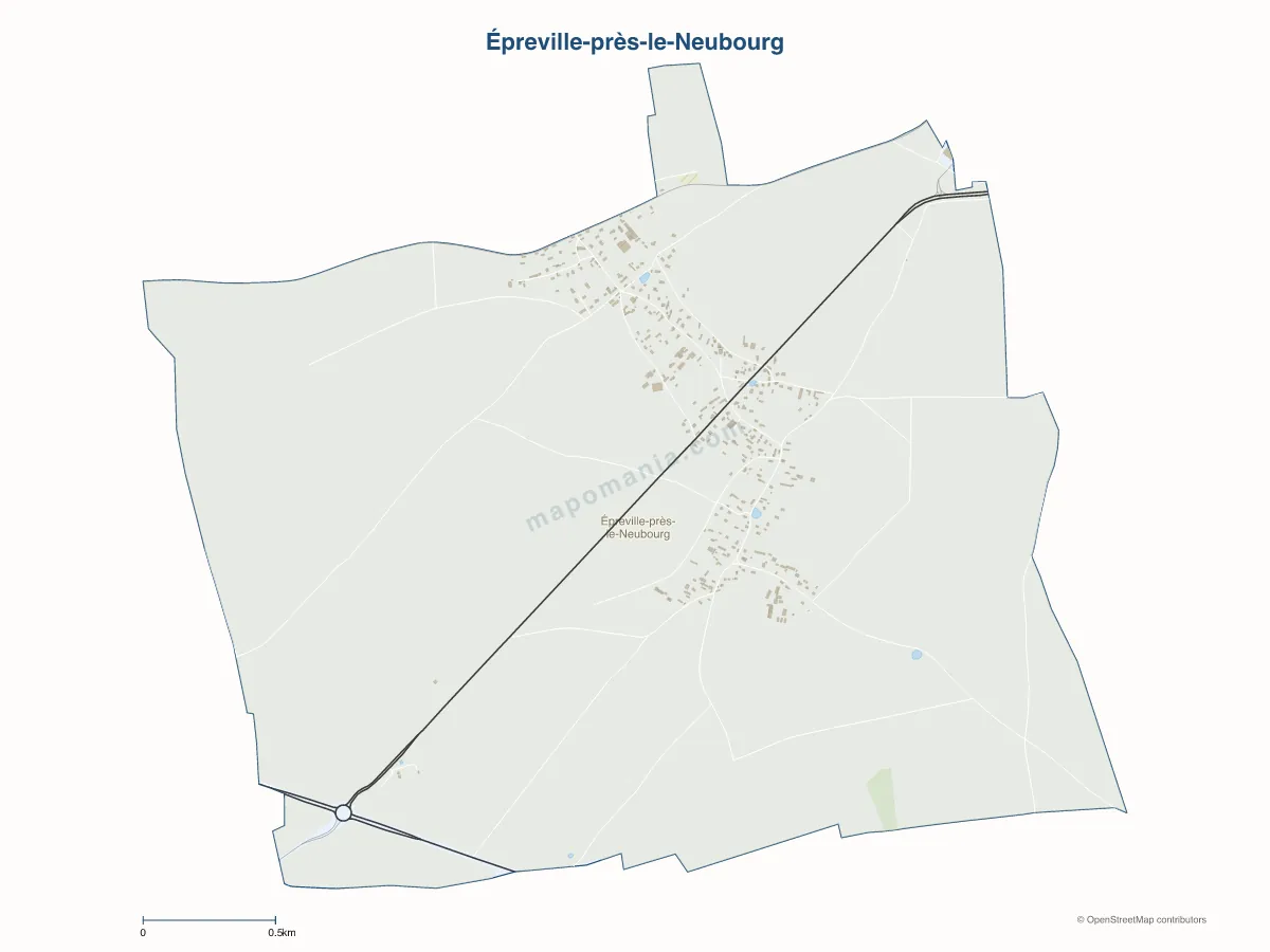 Carte de Épreville-près-le-Neubourg à personnaliser