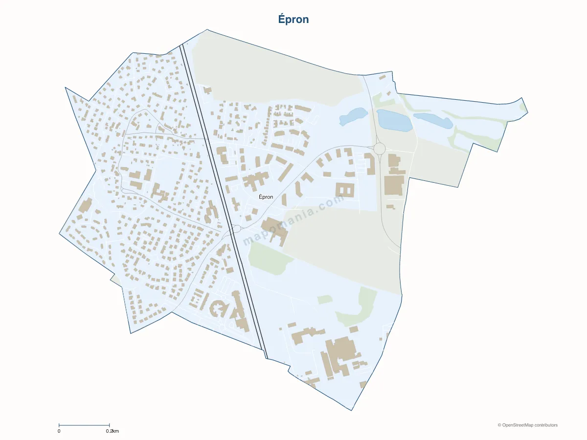 Carte de Épron à personnaliser