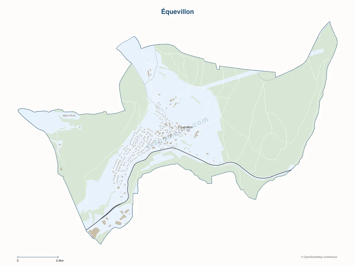 Carte de Équevillon à personnaliser