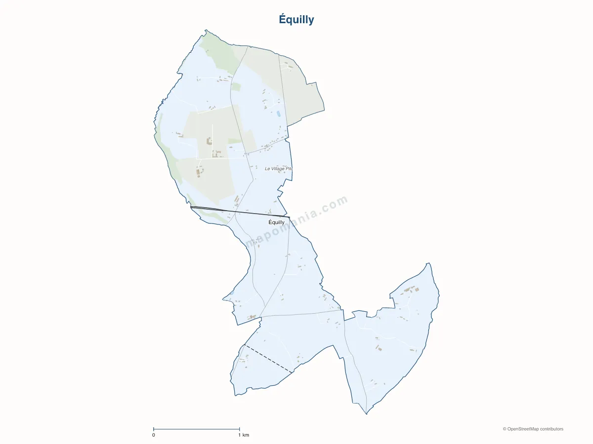 Carte de Équilly à personnaliser
