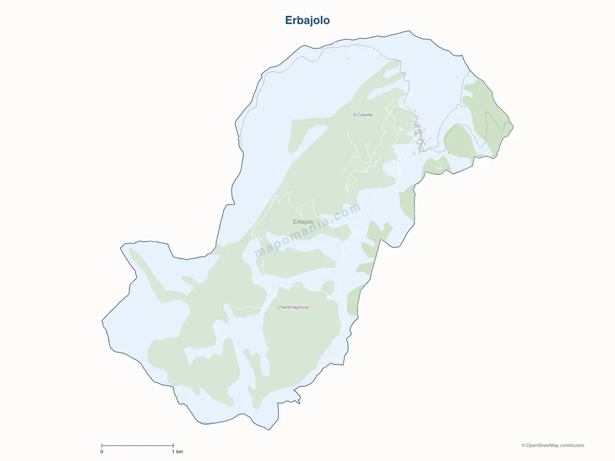 Carte de Erbajolo à personnaliser
