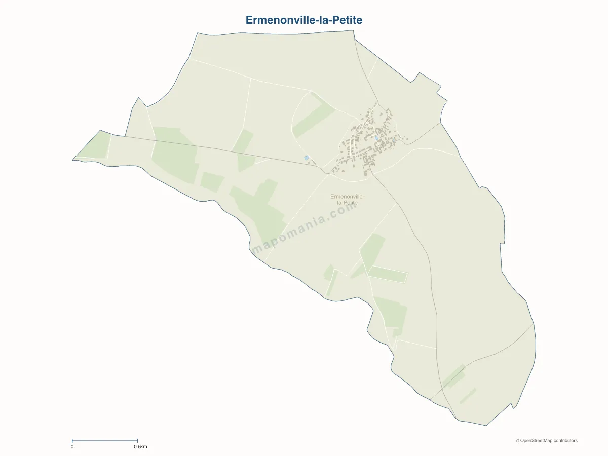 Carte de Ermenonville-la-Petite à personnaliser