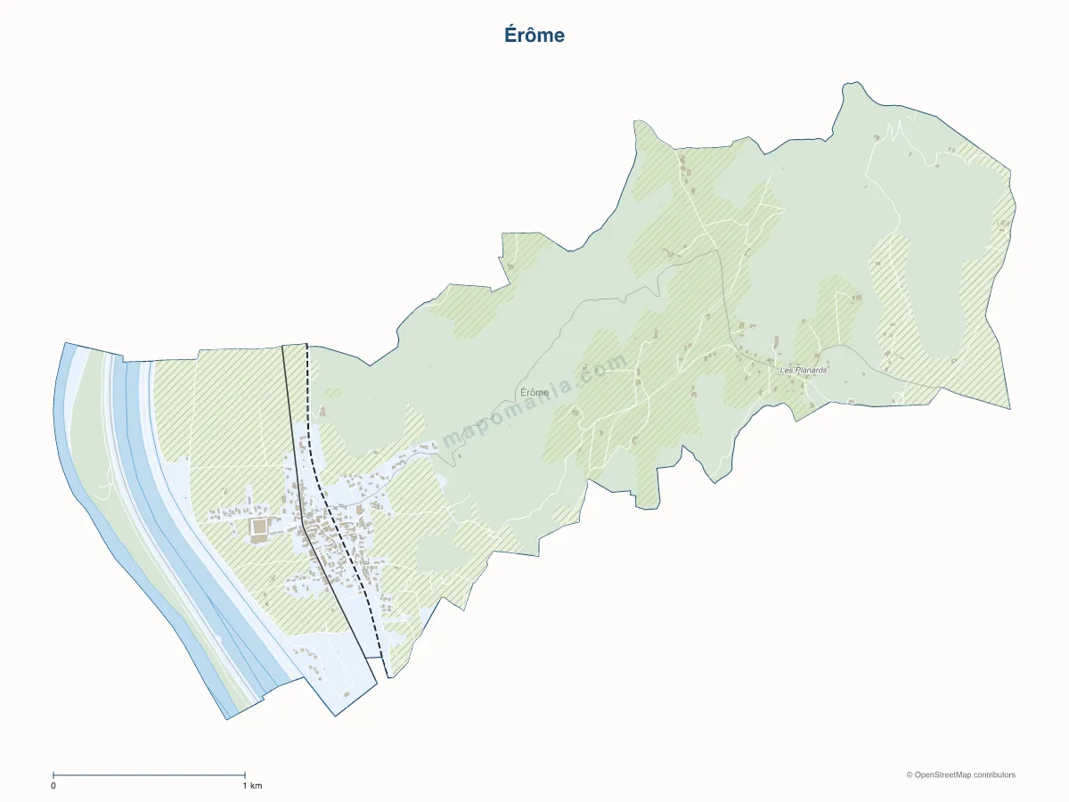 Carte de Érôme à personnaliser
