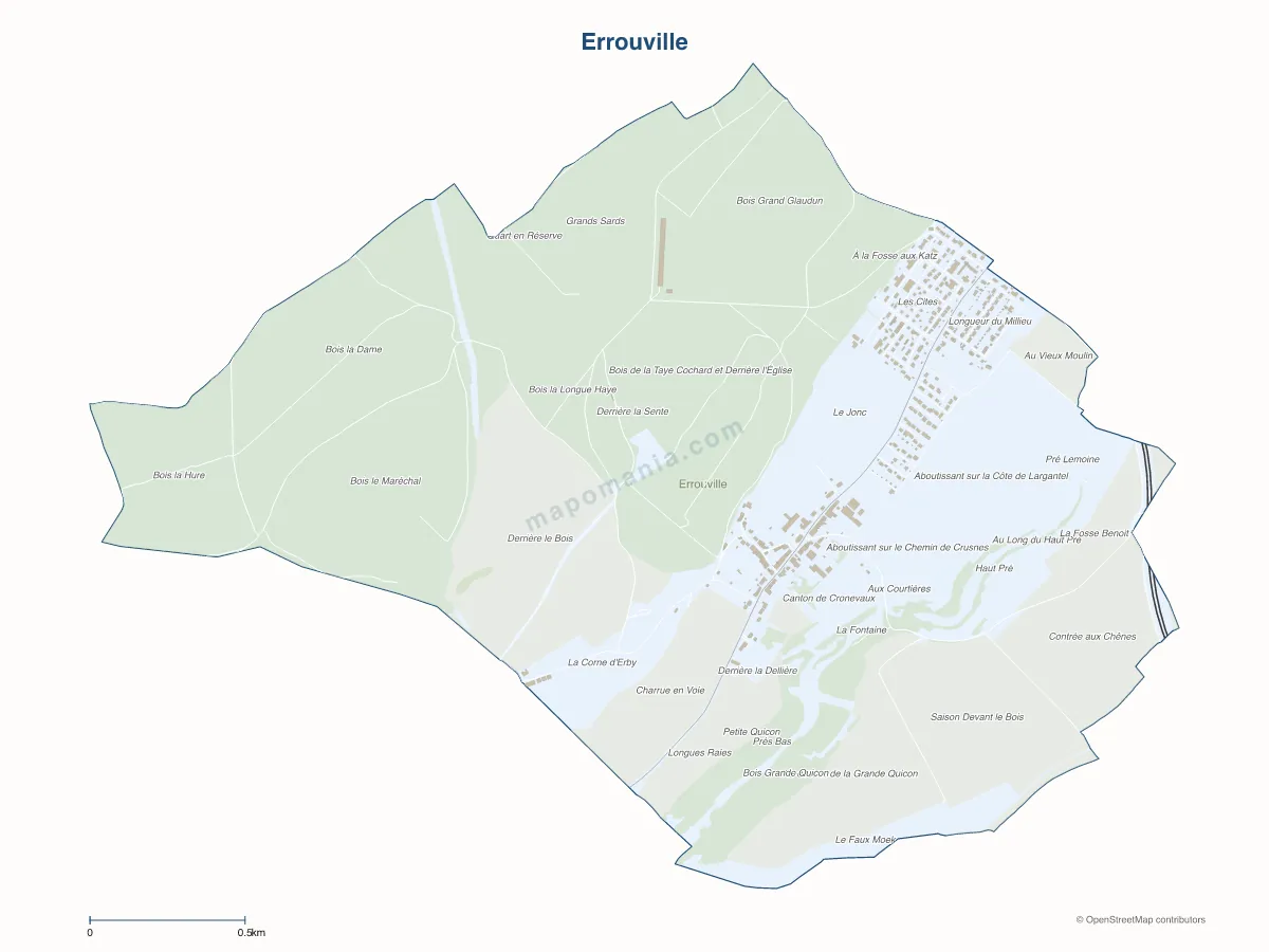 Carte de Errouville à personnaliser