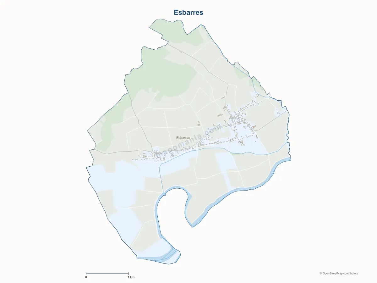 Carte de Esbarres à personnaliser