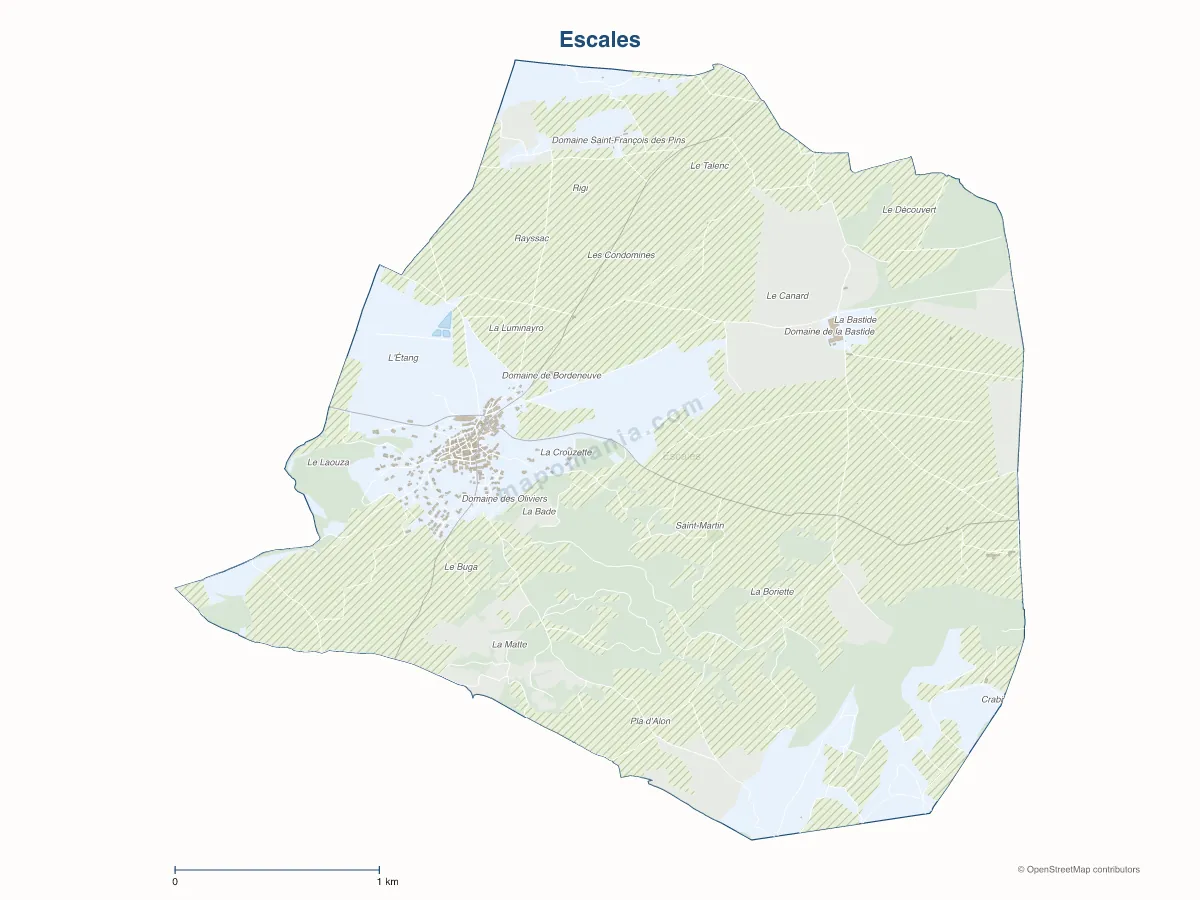 Carte de Escales à personnaliser