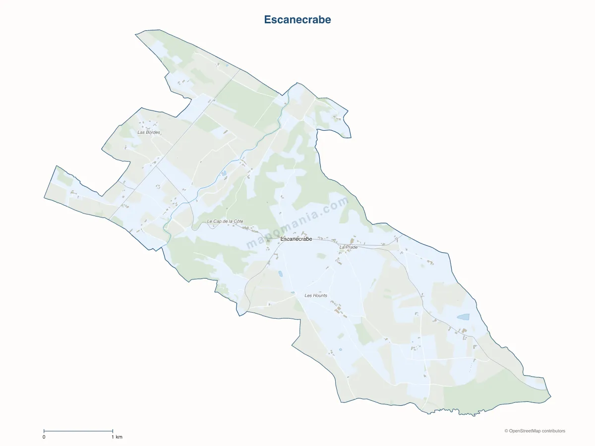 Carte de Escanecrabe à personnaliser
