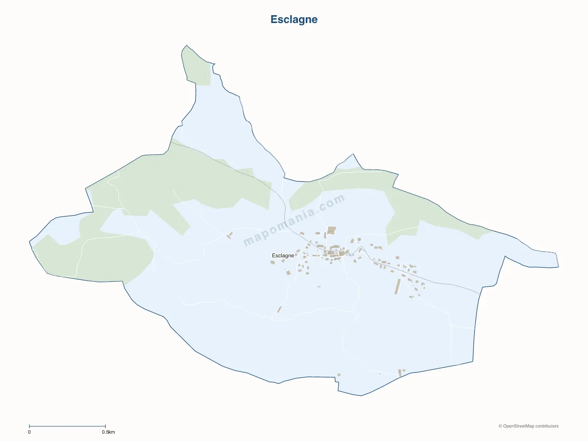 Carte de Esclagne à personnaliser