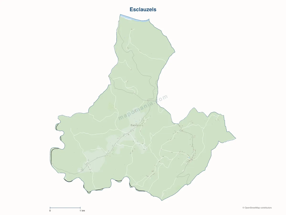 Carte de Esclauzels à personnaliser