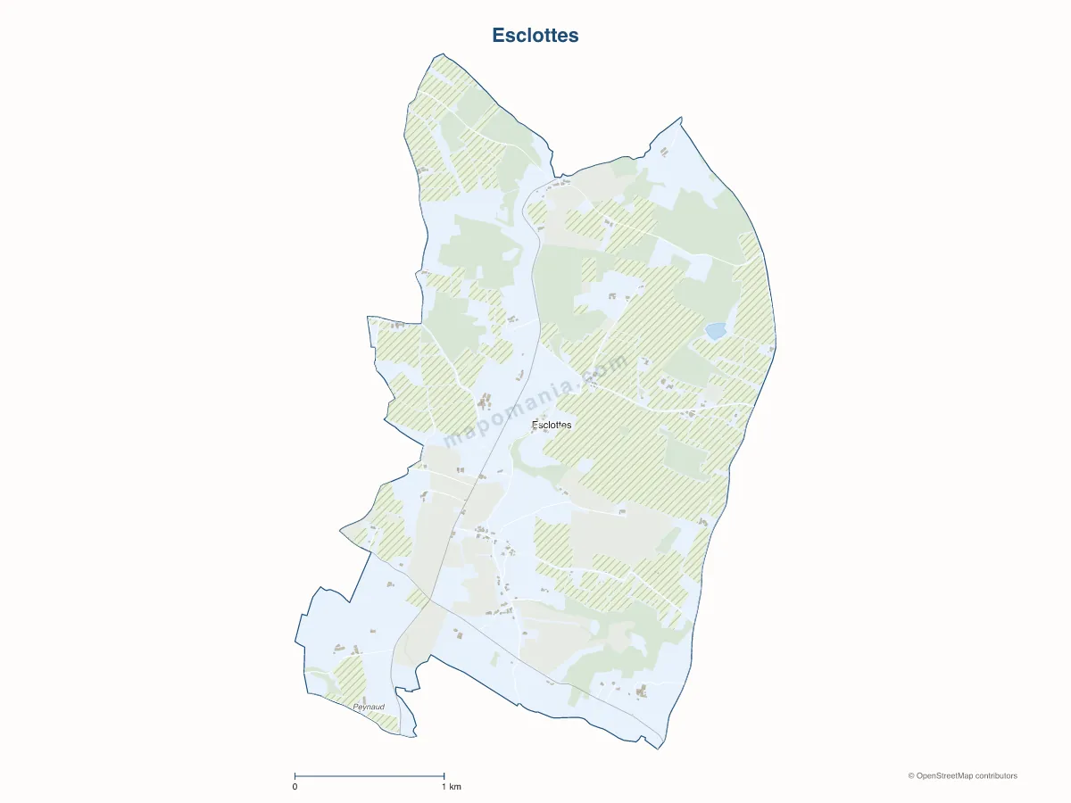 Carte de Esclottes à personnaliser