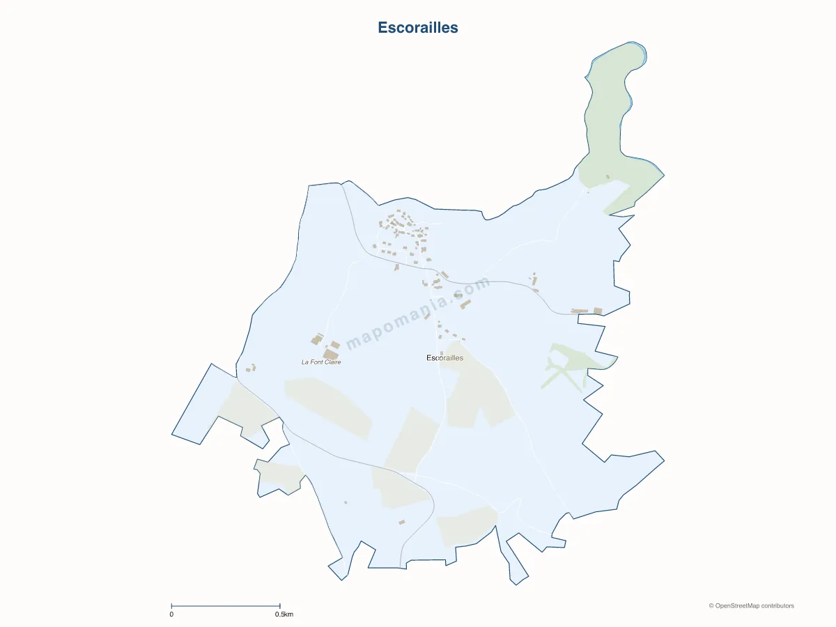 Carte de Escorailles à personnaliser