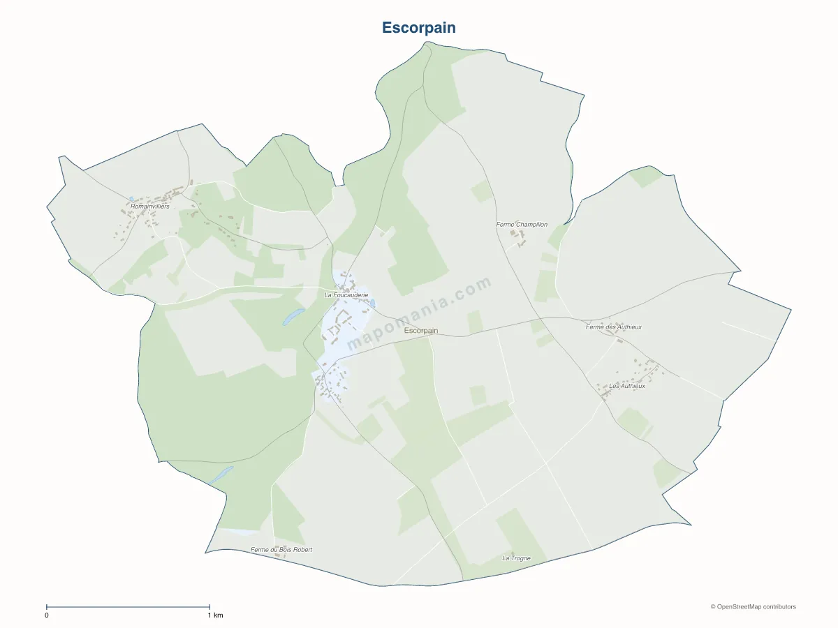Carte de Escorpain à personnaliser