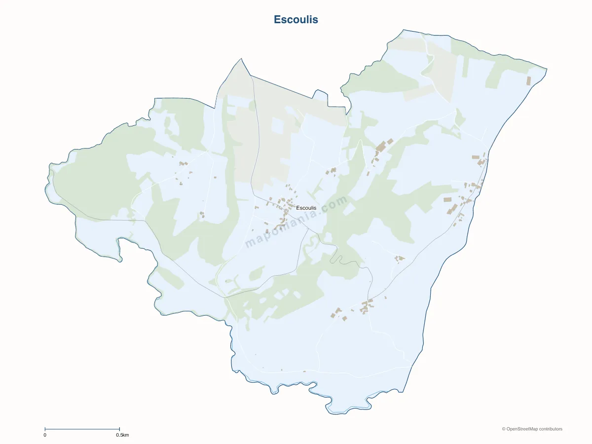 Carte de Escoulis à personnaliser