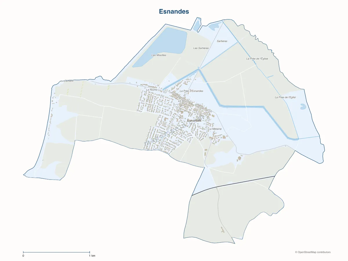 Carte de Esnandes à personnaliser
