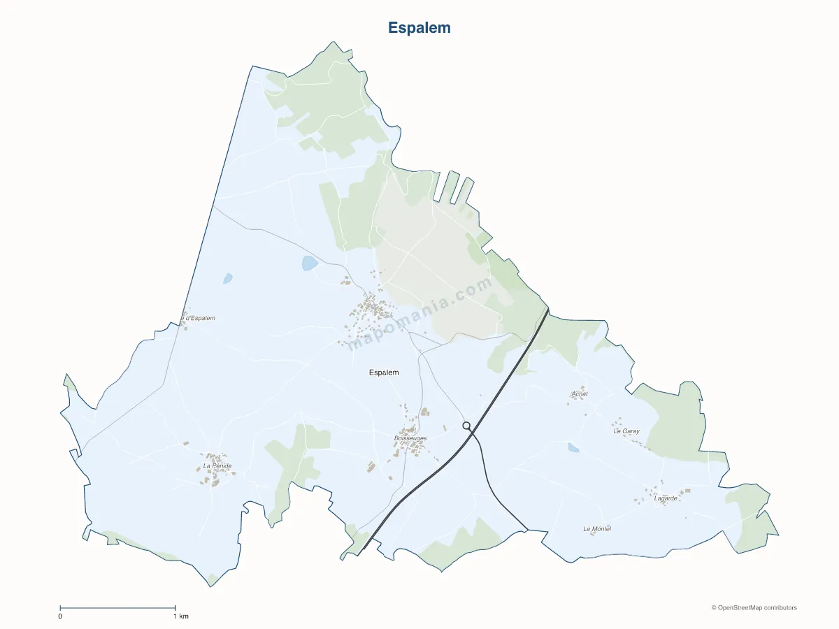 Carte de Espalem à personnaliser