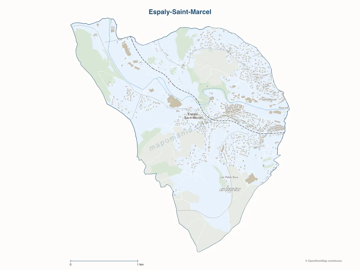 Carte de Espaly-Saint-Marcel à personnaliser