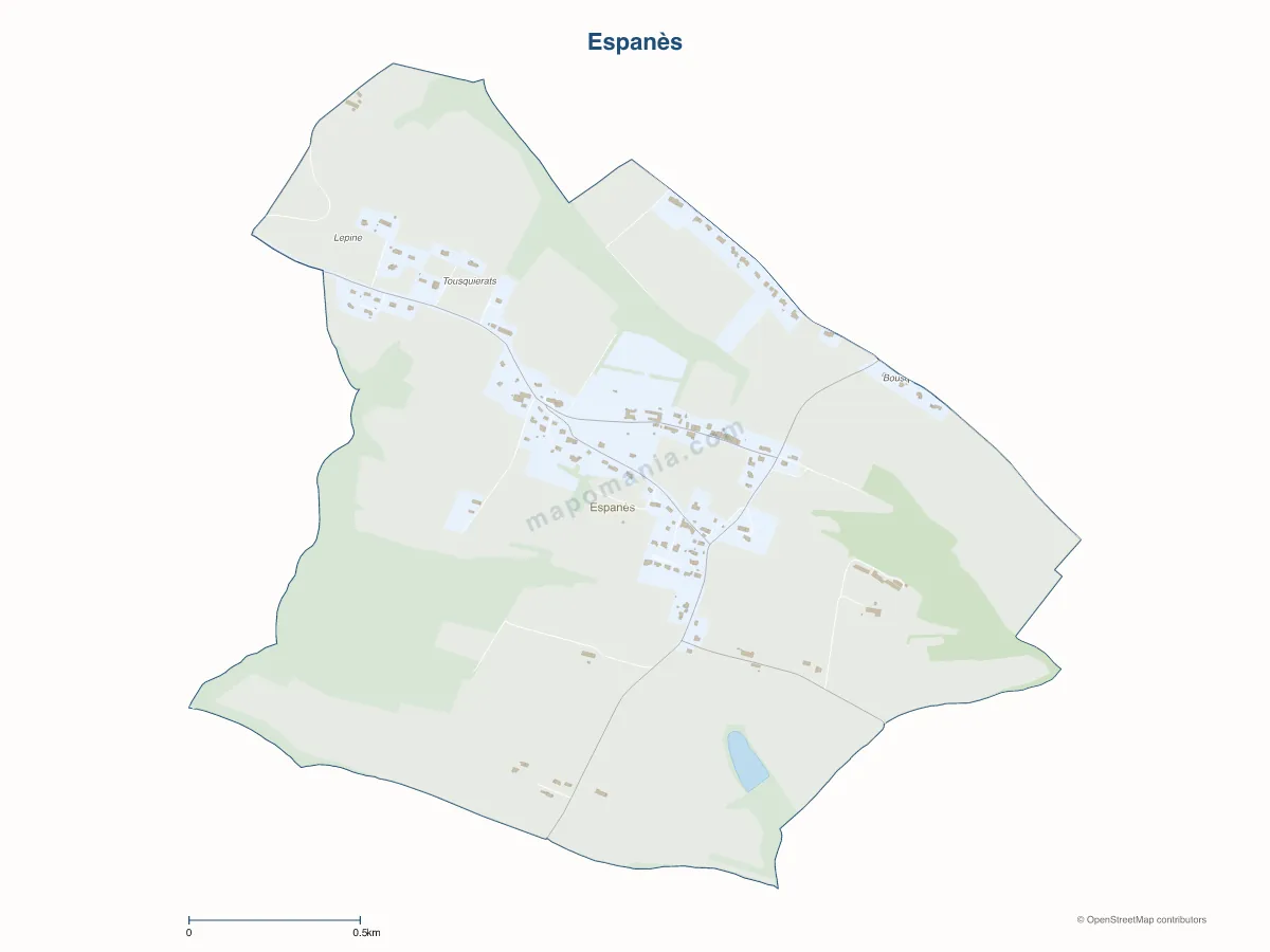 Carte de Espanès à personnaliser