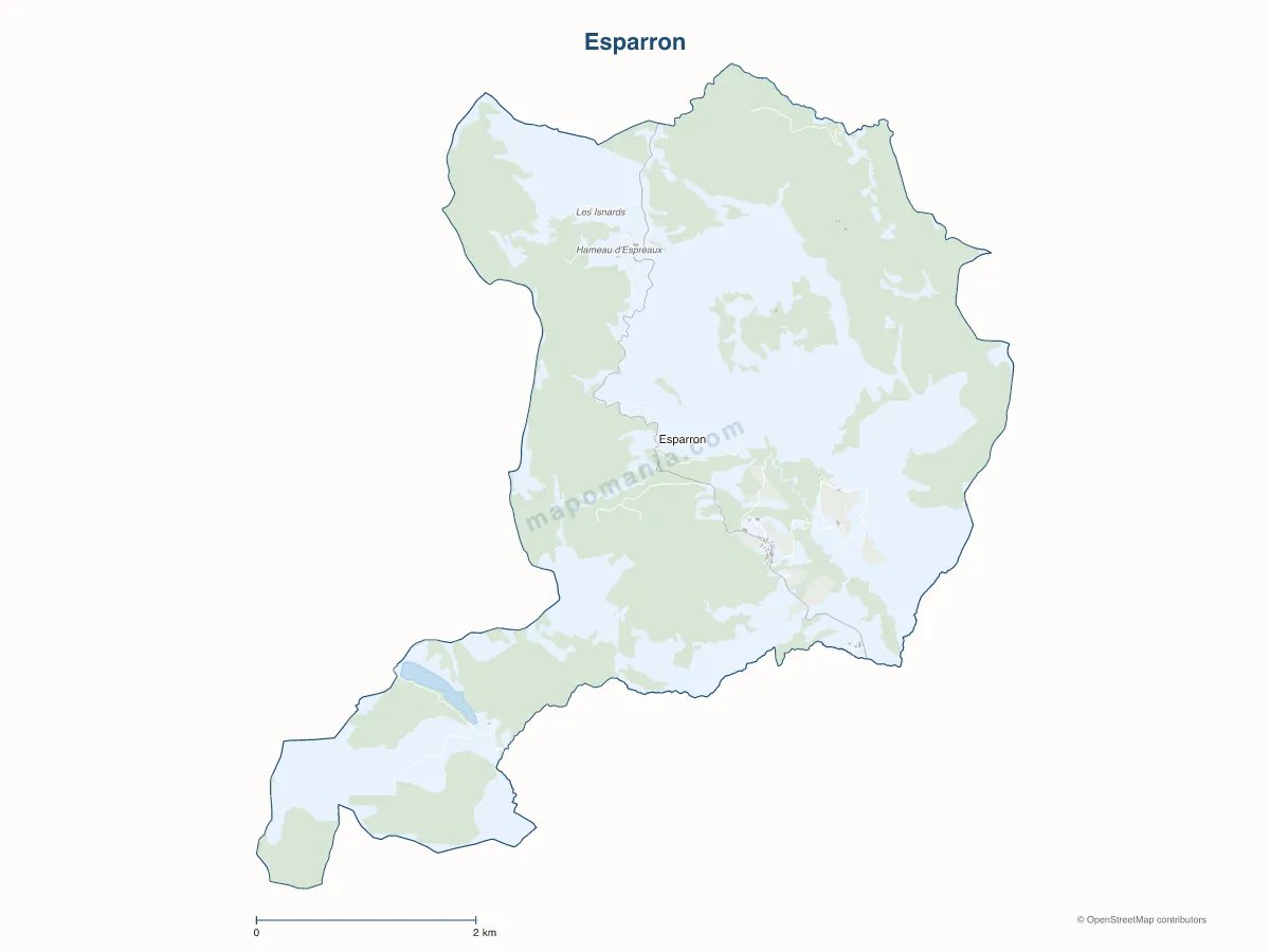 Carte de Esparron à personnaliser