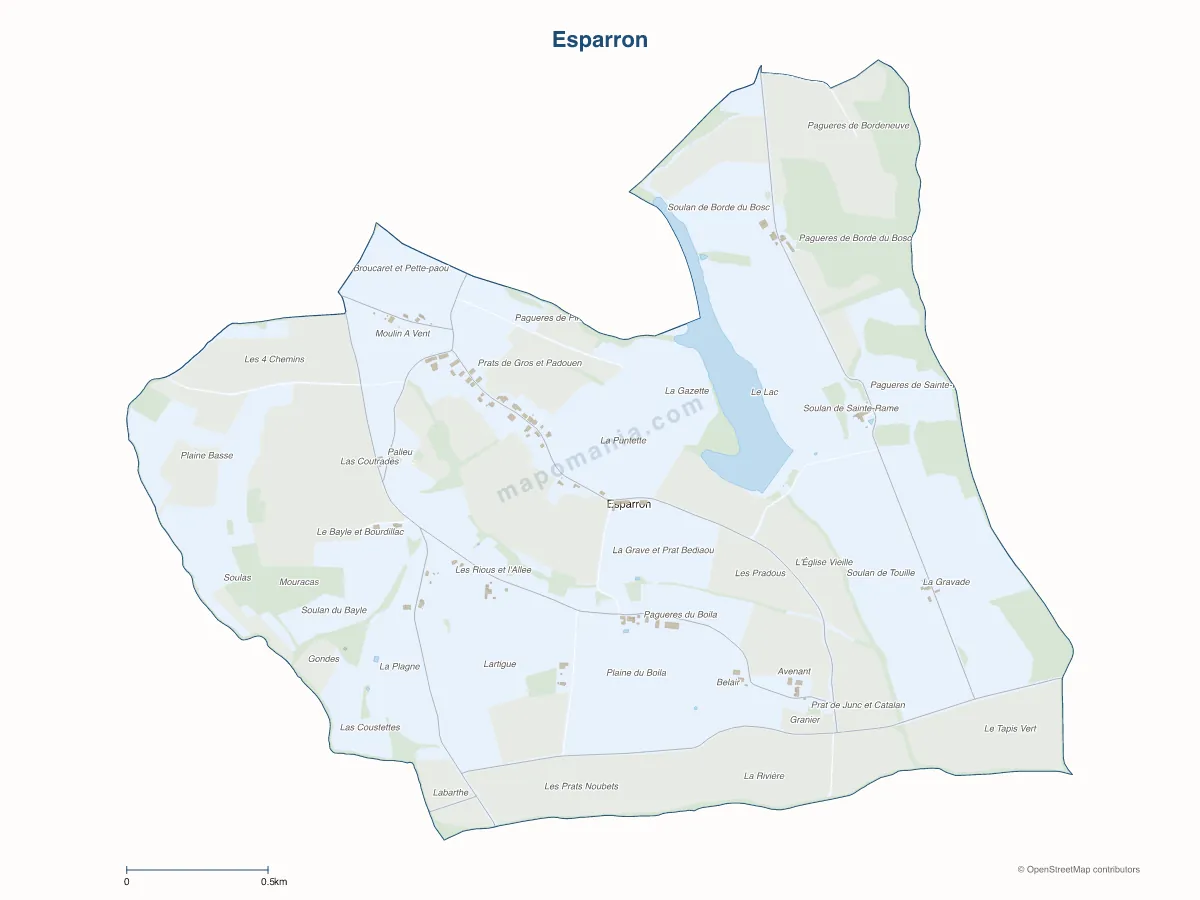 Carte de Esparron à personnaliser