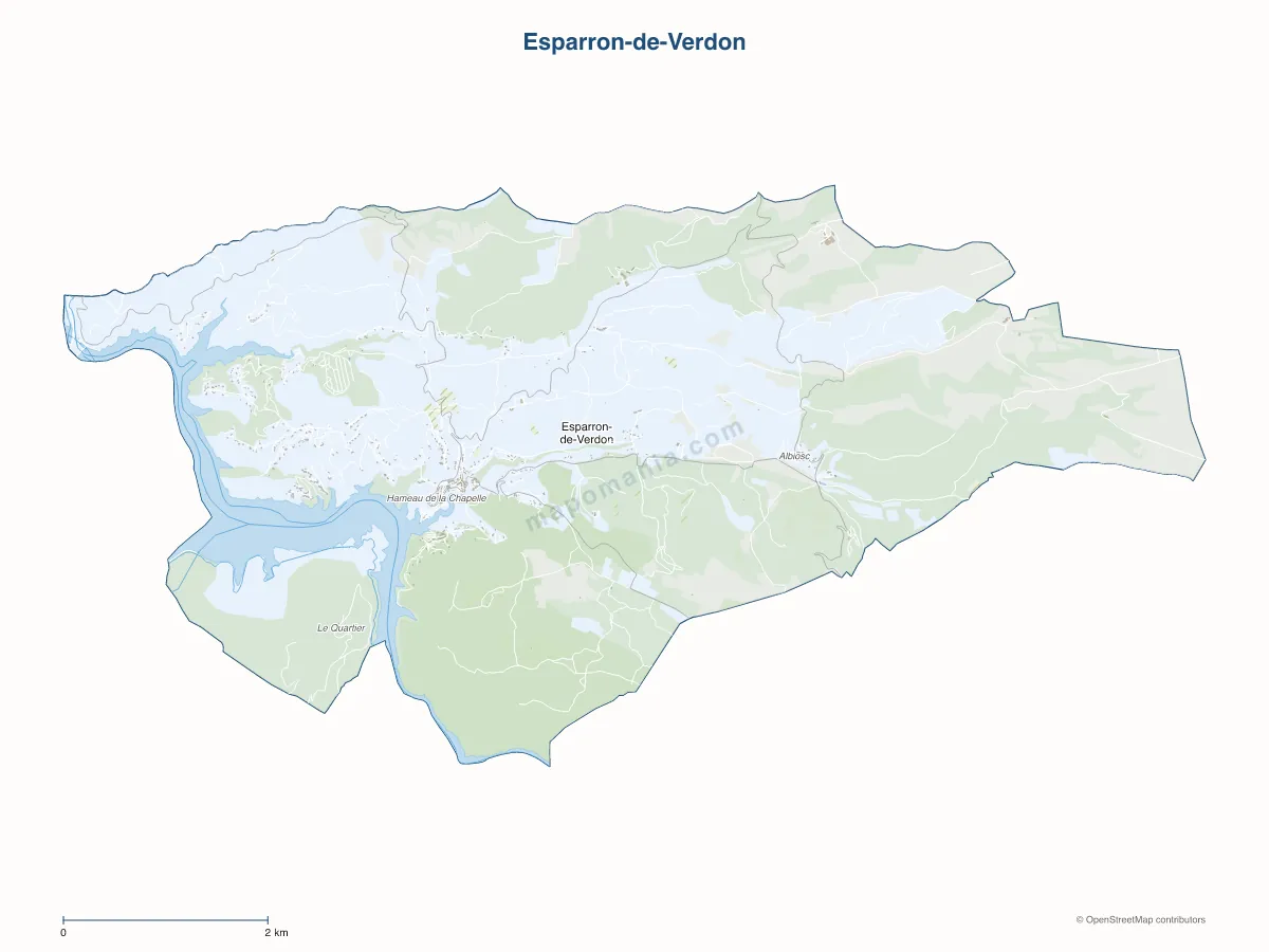 Carte de Esparron-de-Verdon à personnaliser