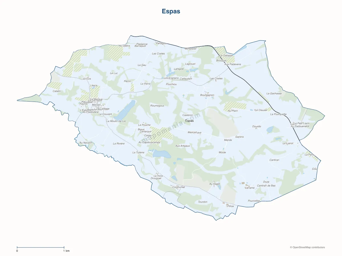 Carte de Espas à personnaliser