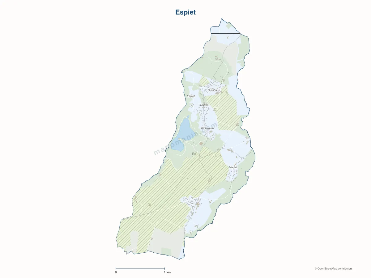 Carte de Espiet à personnaliser