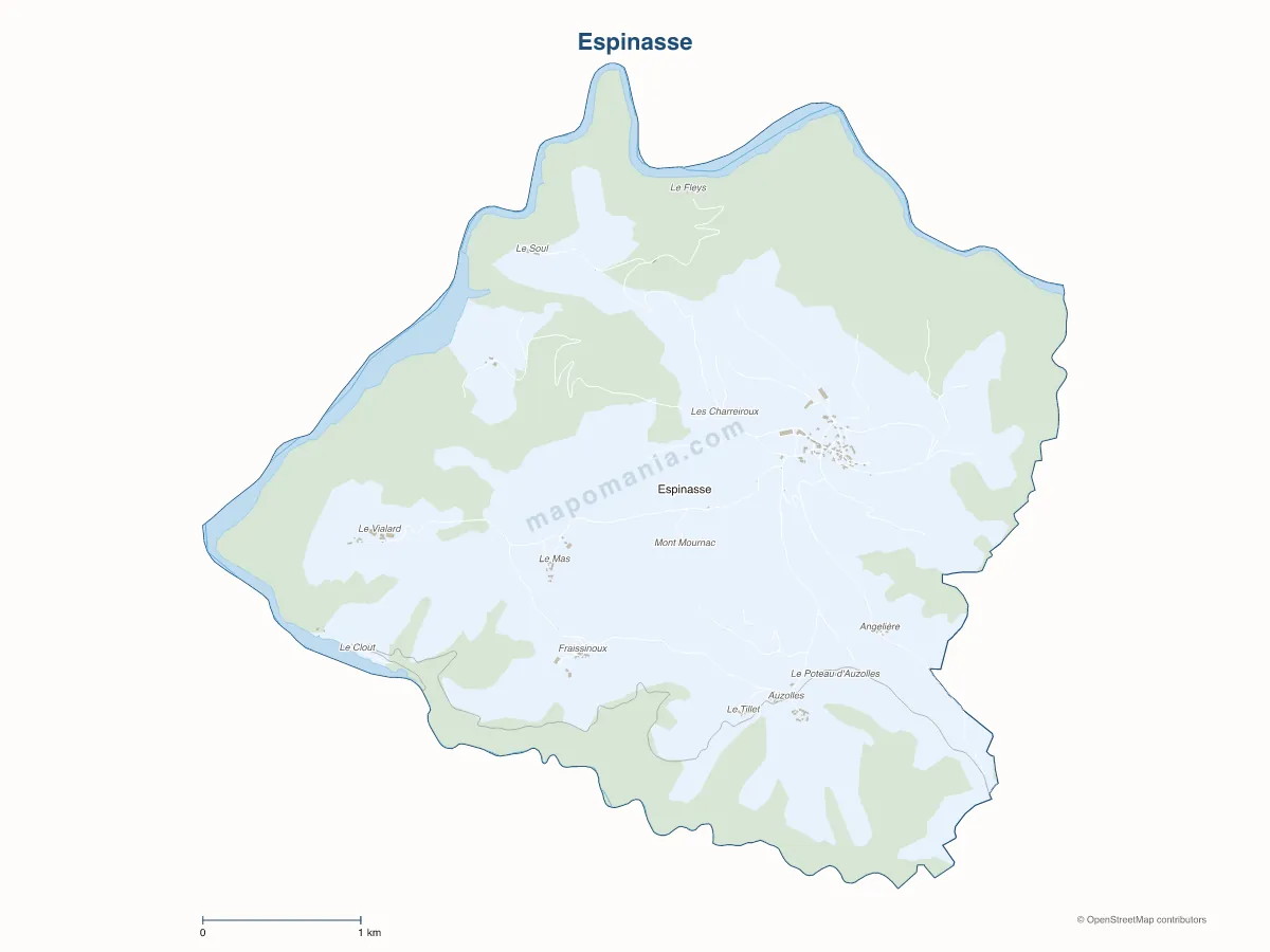 Carte de Espinasse à personnaliser