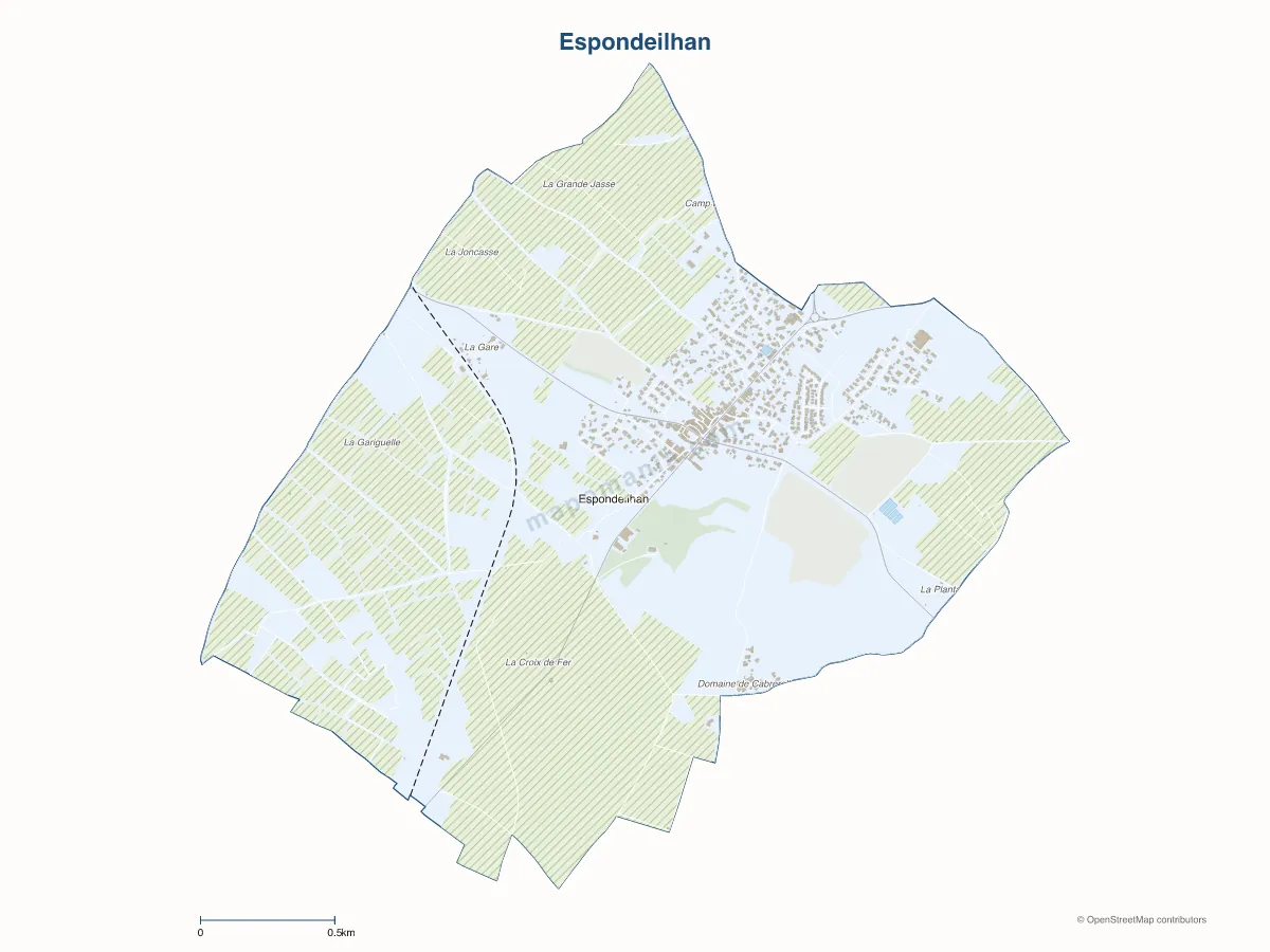 Carte de Espondeilhan à personnaliser