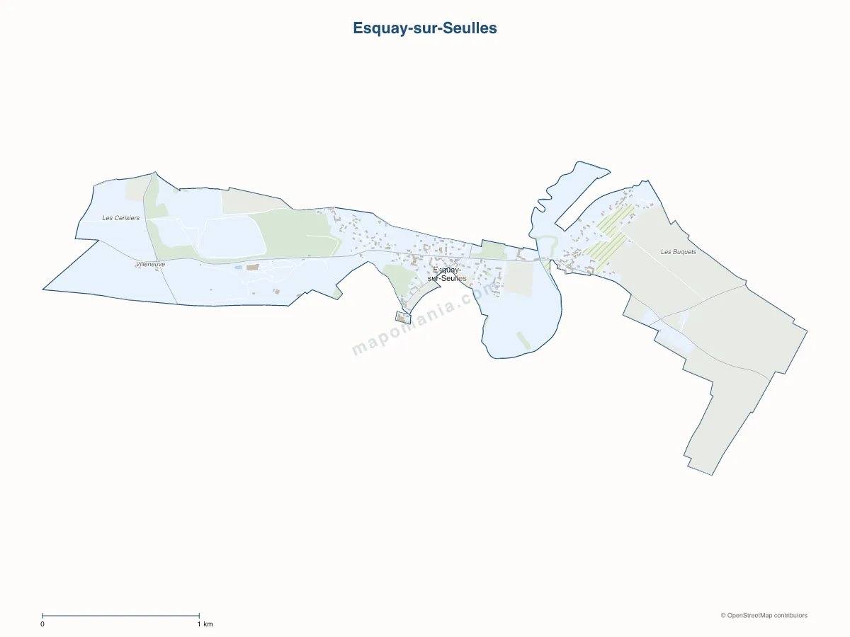 Carte de Esquay-sur-Seulles à personnaliser