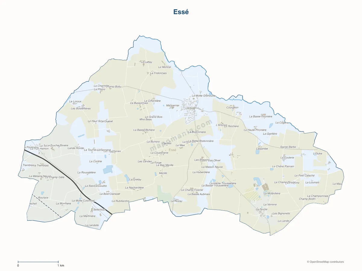 Carte de Essé à personnaliser