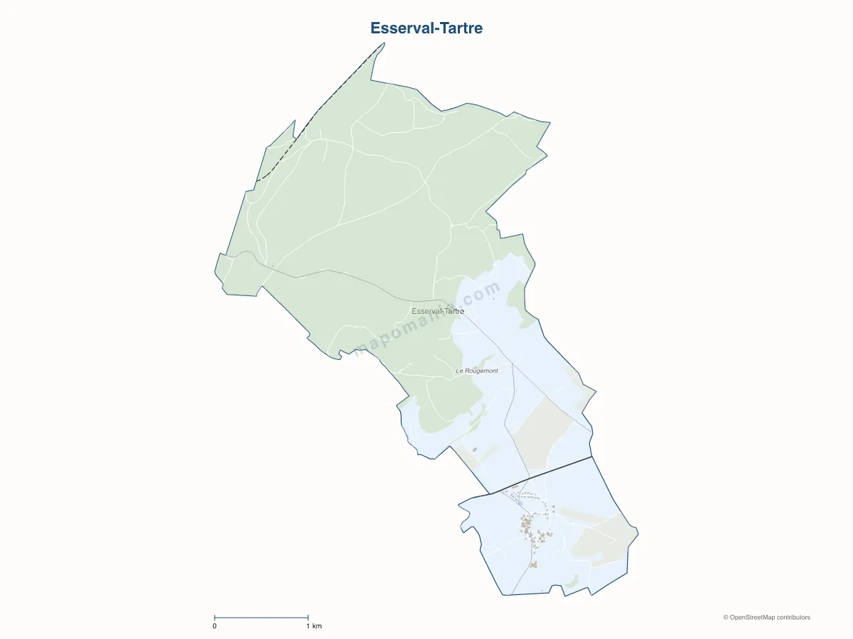 Carte de Esserval-Tartre à personnaliser