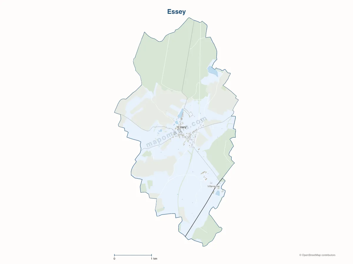 Carte de Essey à personnaliser