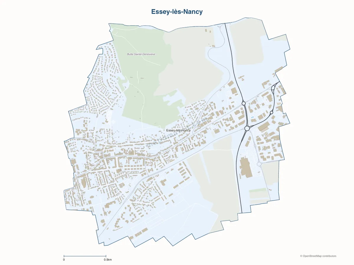 Carte de Essey-lès-Nancy à personnaliser