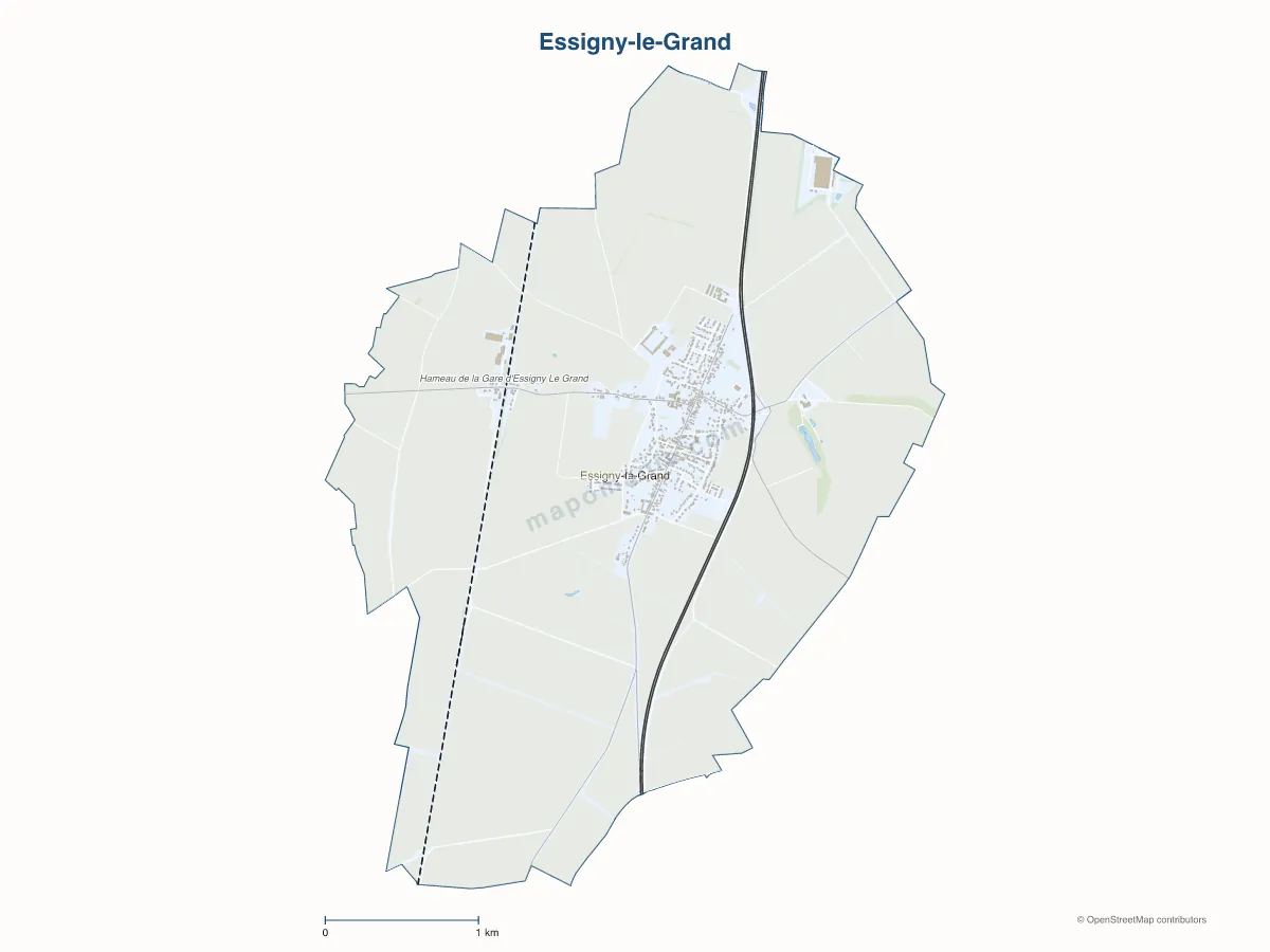 Carte de Essigny-le-Grand à personnaliser