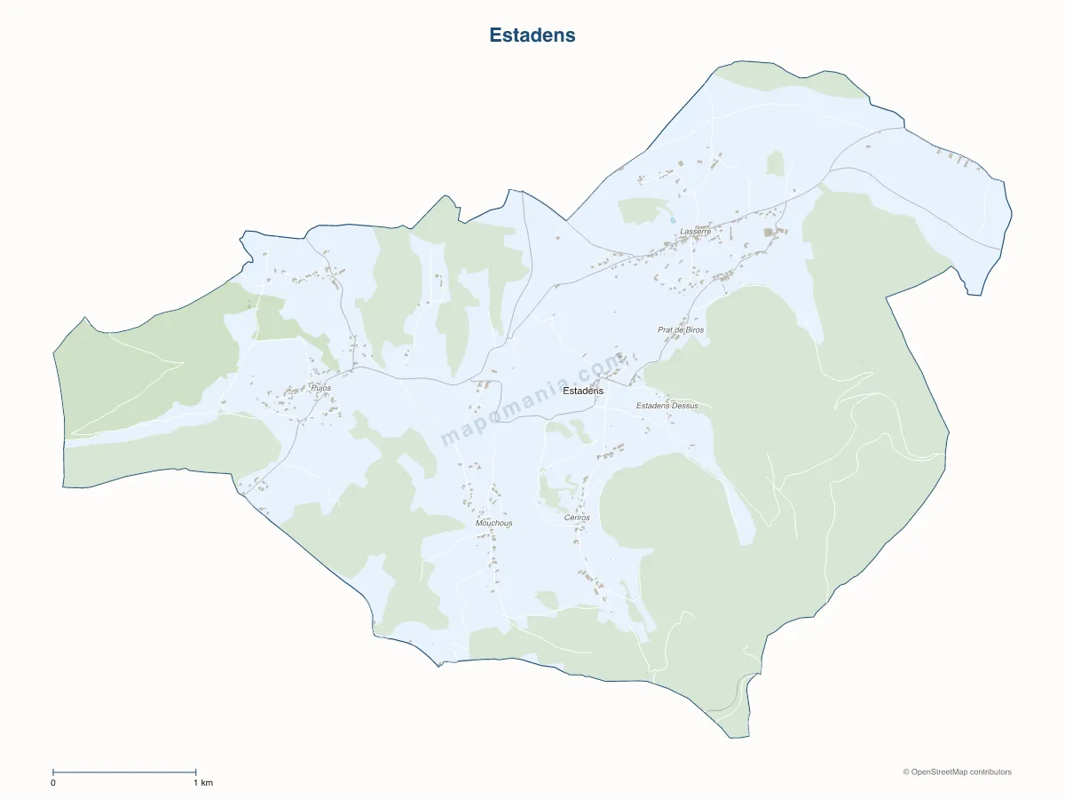 Carte de Estadens à personnaliser