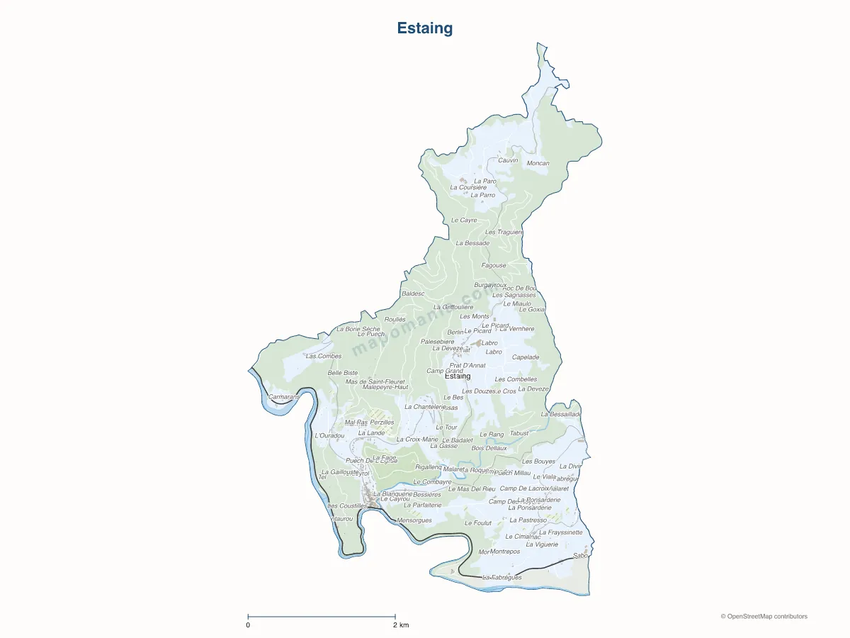 Carte de Estaing à personnaliser