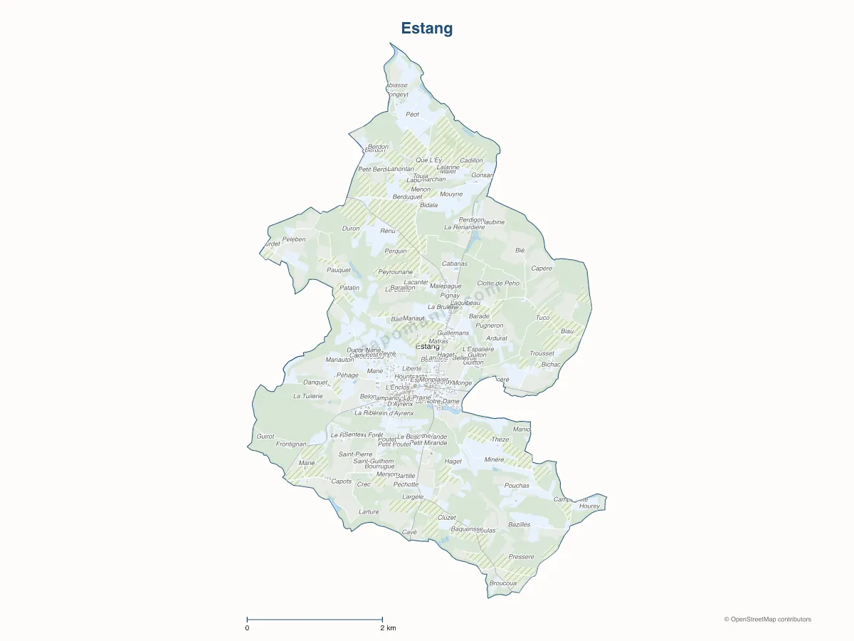 Carte de Estang à personnaliser