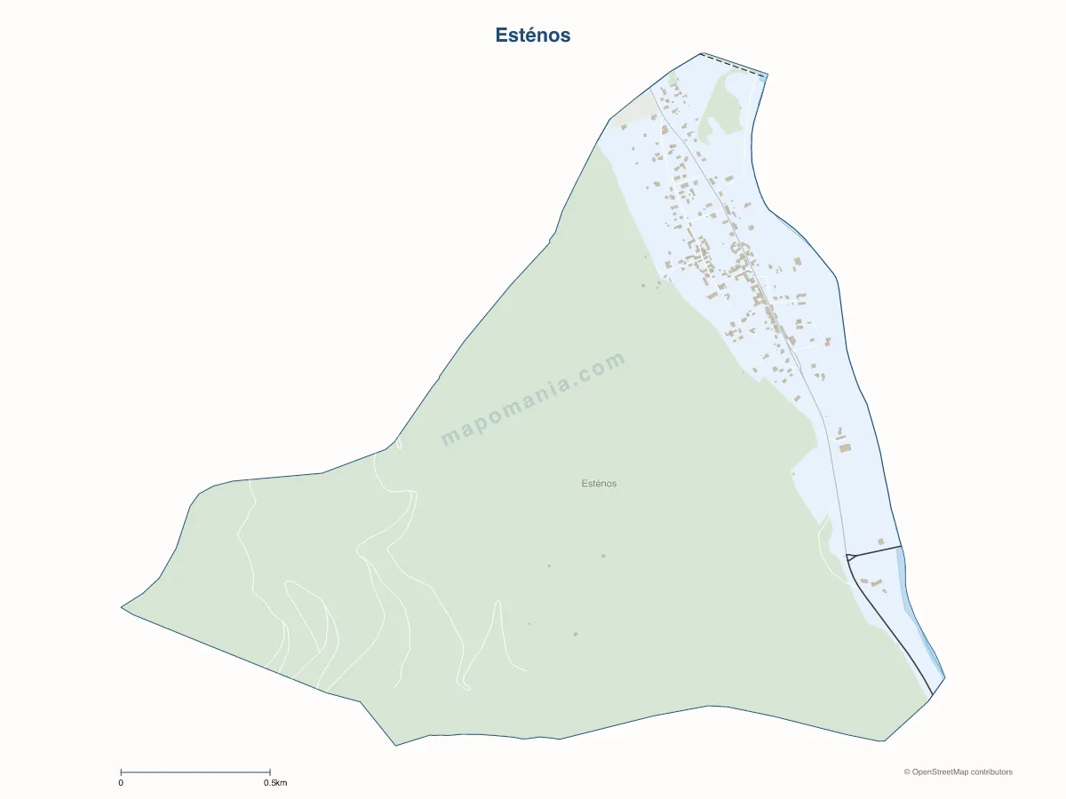 Carte de Esténos à personnaliser
