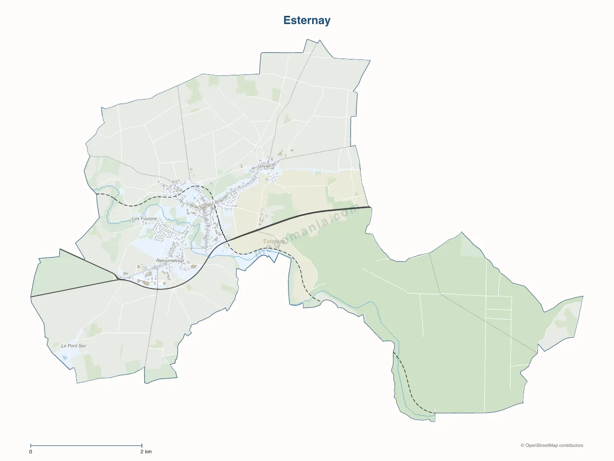 Carte de Esternay à personnaliser